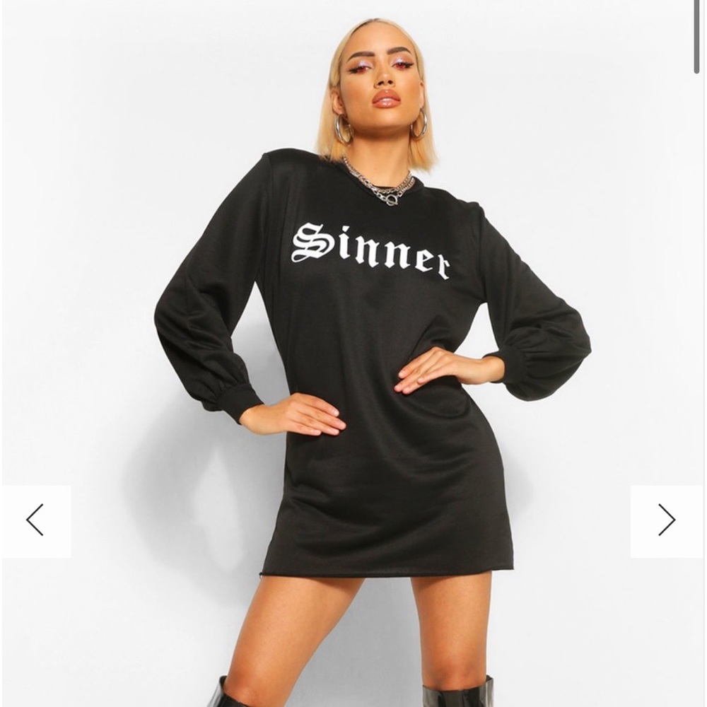 BOOHOO sinner sweater mini dress